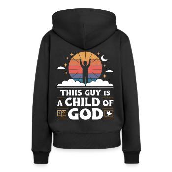 Christus Reformierte Christliche Gott Theologie - Frauen Premium Bio Hoodie - Schwarz - Hinten - Julia (174cm)