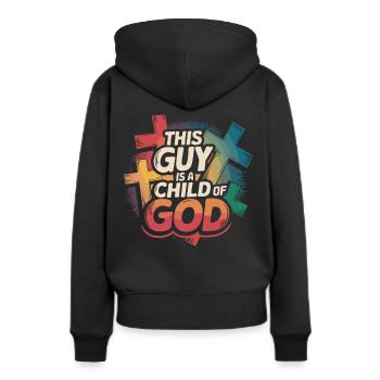 Christus Reformierte Christliche Gott Theologie - Frauen Premium Bio Hoodie - Schwarz - Hinten - Julia (174cm)