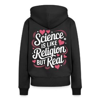 Atheismus Atheist Anti-Religion Agnostiker - Frauen Premium Bio Hoodie - Schwarz - Hinten - Julia (174cm)