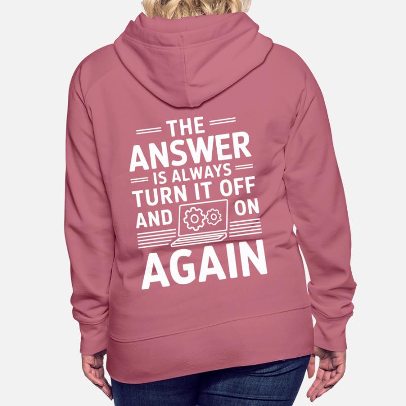 Support Administrateur Nerd Computer Tech Sweat à capuche Premium bio Femme