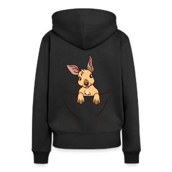 Bébé Kangourou Faune Zoo Enfants Enfant en bas âge - Sweat à capuche Premium bio Femme - noir - Dos - Julia (174cm)