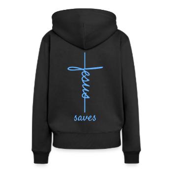 Christliche Geschenke Christentum Jesus Bibel - Frauen Premium Bio Hoodie - Schwarz - Hinten - Julia (174cm)