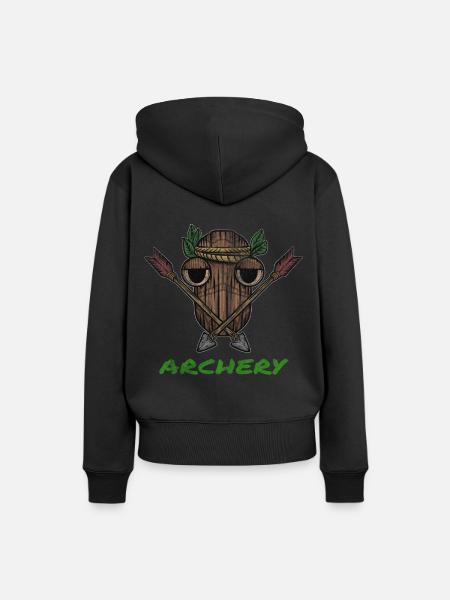 Pfeil und Bogenschiessen Armbrust Geschenk - Frauen Premium Bio Hoodie - Schwarz