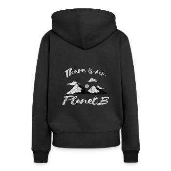 Jour de la Terre - Jour de la Terre - Sweat à capuche Premium bio Femme - noir - Dos - Julia (174cm)