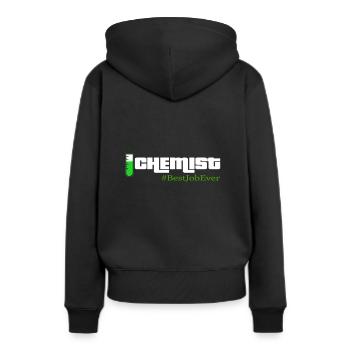 Tube à essai chimiste - Sweat à capuche Premium bio Femme - noir - Dos - Julia (174cm)