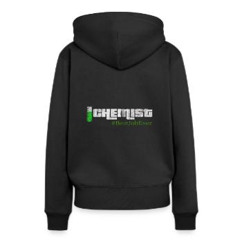 Chimie chimie science - Sweat à capuche Premium bio Femme - noir - Dos - Julia (174cm)