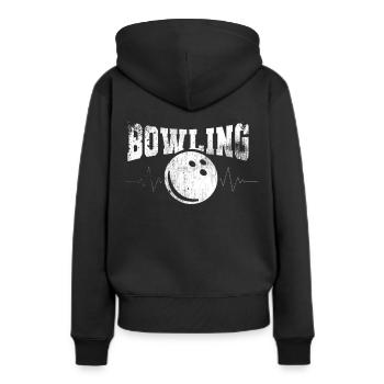 Bowling Bowling cône de sport - Sweat à capuche Premium bio Femme - noir - Dos - Julia (174cm)