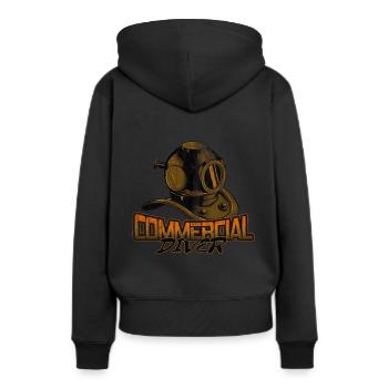 Casque de plongée - Sweat à capuche Premium bio Femme - noir - Dos - Julia (174cm)