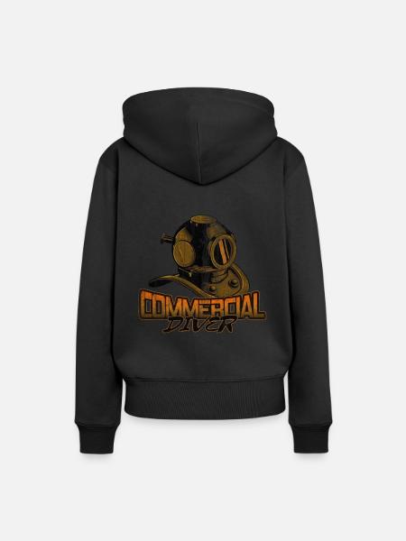 Tauchen Taucherhelm - Frauen Premium Bio Hoodie - Schwarz