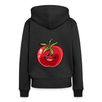 Tomates Végétariens tomates légumes tomates - Sweat à capuche Premium bio Femme - noir - Dos - Julia (174cm)