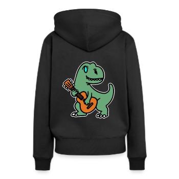 Guitare Gittariste Dino Music Music School - Sweat à capuche Premium bio Femme - noir - Dos - Julia (174cm)