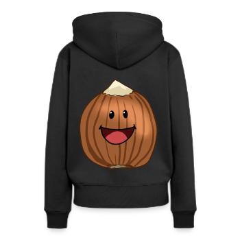 Haselnuss Nuss Nüsse Nahrung Veganer - Frauen Premium Bio Hoodie - Schwarz - Hinten - Julia (174cm)