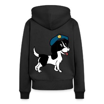 Chien police chien chien chien de garde chien de garde animaux de la police - Sweat à capuche Premium bio Femme - noir - Dos - Julia (174cm)