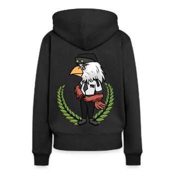 Piloten Pilot Fliegen Flugzeug Kapitän Vogel Flug - Frauen Premium Bio Hoodie - Schwarz - Hinten - Julia (174cm)