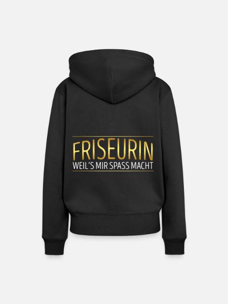 Friseurin - Frauen Premium Bio Hoodie - Schwarz