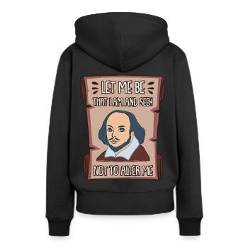 William Shakespeare - Frauen Premium Bio Hoodie - Schwarz - Hinten - Julia (174cm)
