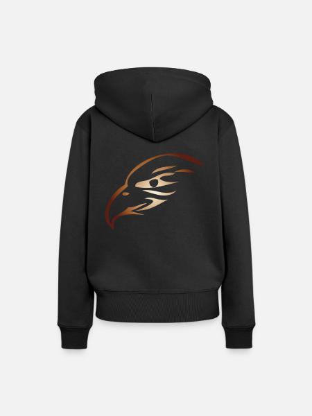 Adlerkopf Steinadler Seeadler - Frauen Premium Bio Hoodie - Schwarz