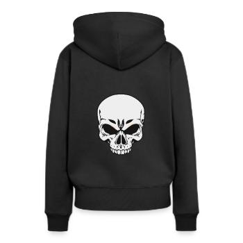 Tod Schädel Jenseits Totenkopf Tattoo - Frauen Premium Bio Hoodie - Schwarz - Hinten - Julia (174cm)