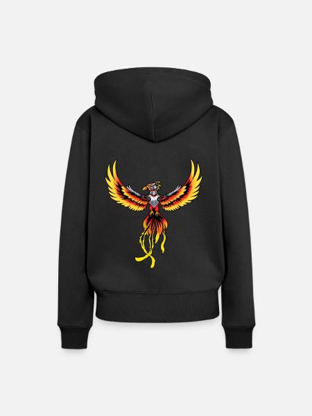 Phonix Vogel Fantasy Vögel - Frauen Premium Bio Hoodie - Schwarz