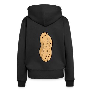 Erdnuss Nuss Nüsse Speise Nahrung Erdnüsse - Frauen Premium Bio Hoodie - Schwarz - Hinten - Julia (174cm)