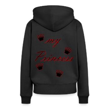 ma princesse - Sweat à capuche Premium bio Femme - noir - Dos - Julia (174cm)