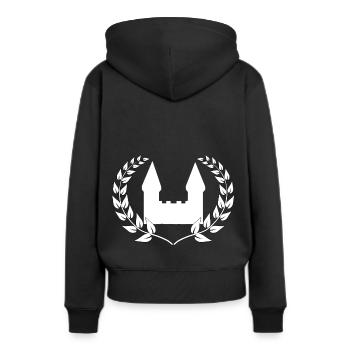 Château château fort médiéval - Sweat à capuche Premium bio Femme - noir - Dos - Julia (174cm)