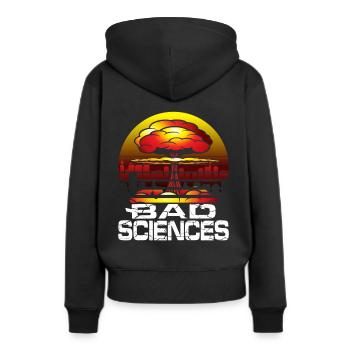 Cadeau de la bombe atomique de physicien méchant de la science des atomes - Sweat à capuche Premium bio Femme - noir - Dos - Julia (174cm)