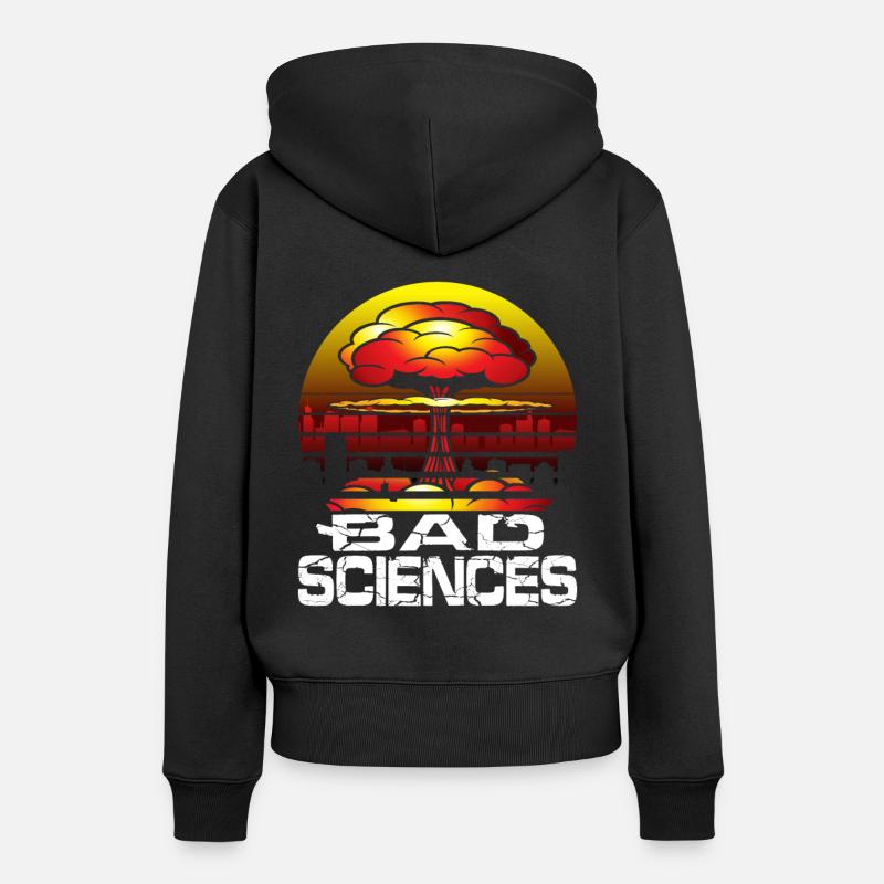 Evil Science Atom Physicist Atomic Bomb Gift - Women’s Premium Organic Hoodie - black