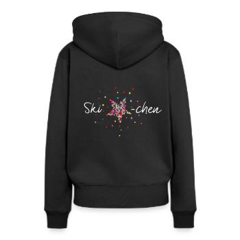 Astérisque de ski - Sweat à capuche Premium bio Femme - noir - Dos - Julia (174cm)