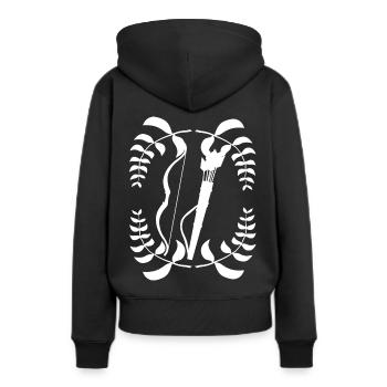 Arc de couronne de Laurier tirer arc à cheval - Sweat à capuche Premium bio Femme - noir - Dos - Julia (174cm)