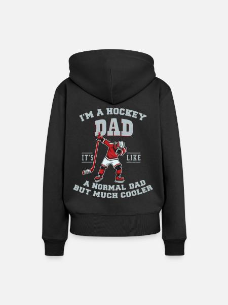 Dabbing rétro hockey Papa Ice Hockey Dad - Sweat à capuche Premium bio Femme - noir