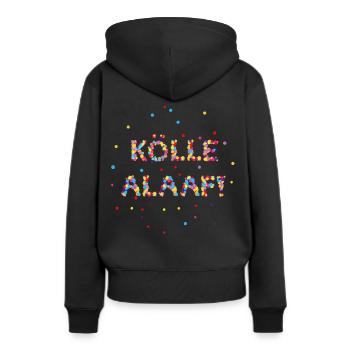 Kölle Alaaf - Frauen Premium Bio Hoodie - Schwarz - Hinten - Julia (174cm)