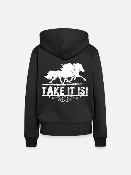 Islandpferde Tölt Isi Geschenk Isländer Pony Pferd - Frauen Premium Bio Hoodie - Schwarz