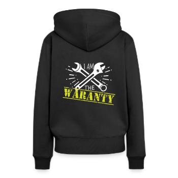 Outil de chemise de garantie drôle de mécanicien automobile - Sweat à capuche Premium bio Femme - noir - Dos - Julia (174cm)