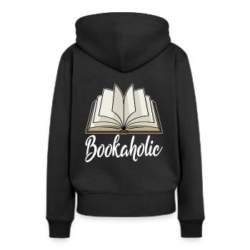 Livres bibliothèque rat de bibliothèque cadeau rat de bibliothèque - Sweat à capuche Premium bio Femme - noir - Dos - Julia (174cm)