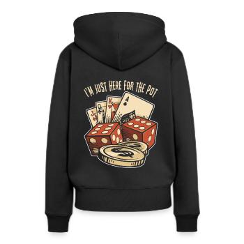 Poker Karten Pokern Bluff Pokerface Funny Geschenk - Frauen Premium Bio Hoodie - Schwarz - Hinten - Julia (174cm)