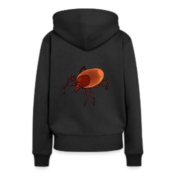 Bloody Tick Bloodsucker Insect Phobia Nature Dégoût - Sweat à capuche Premium bio Femme - noir - Dos - Julia (174cm)