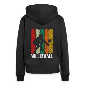 Volleyball Volleyballerin Beachvolleyball Geschenk - Frauen Premium Bio Hoodie - Schwarz - Hinten - Julia (174cm)