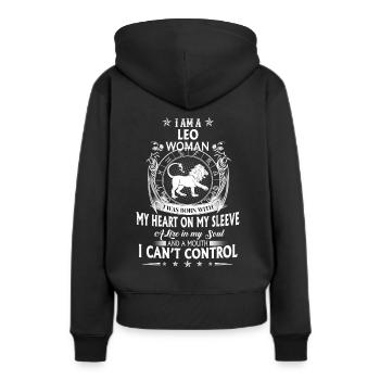 Zodiac sign Leo - zodiac Leo - Women’s Premium Organic Hoodie - black - Back - Julia (174cm)