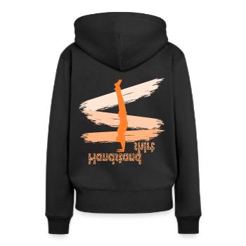 perfekter Handstand, Handstand shirt - Frauen Premium Bio Hoodie - Schwarz - Hinten - Julia (174cm)