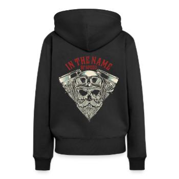 Cadeau de voiture de course automobile de bloc moteur de voiture de sport - Sweat à capuche Premium bio Femme - noir - Dos - Julia (174cm)