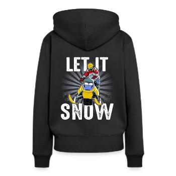 Let It Snow - Cadeau de motoneige pour motoneige - Sweat à capuche Premium bio Femme - noir - Dos - Julia (174cm)