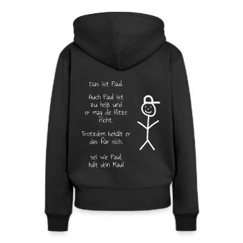 Das ist Paul meme - Frauen Premium Bio Hoodie - Schwarz - Hinten - Julia (174cm)