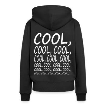 COOL drôles 99 Déclaration hommes femmes - Sweat à capuche Premium bio Femme - noir - Dos - Julia (174cm)