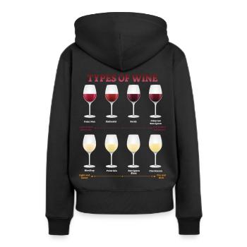 Vin vin blanc types de vin vin rouge vin vinificateur cadeau - Sweat à capuche Premium bio Femme - noir - Dos - Julia (174cm)
