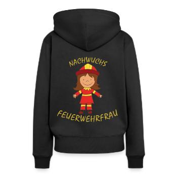 jeune pompier extinction des jeunes pompiers - Sweat à capuche Premium bio Femme - noir - Dos - Julia (174cm)