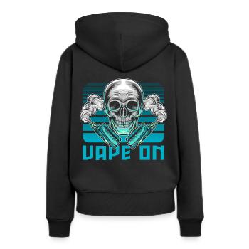 Vape On Vaper Dampfer E-Zigarette Dampfen Geschenk - Frauen Premium Bio Hoodie - Schwarz - Hinten - Julia (174cm)