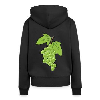 Weintrauben Trauben Hobbygärtner Ernte Weinrebe - Frauen Premium Bio Hoodie - Schwarz - Hinten - Julia (174cm)