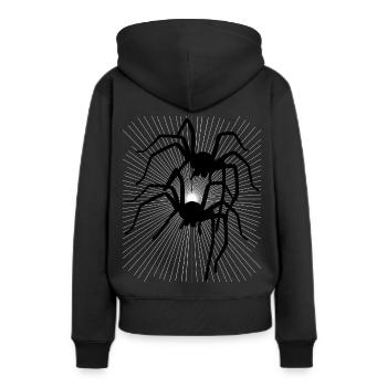 Araignée Araignées Animaux rampant Dégoût Horreur - Sweat à capuche Premium bio Femme - noir - Dos - Julia (174cm)
