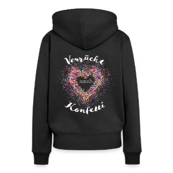 Konfetti Karneval Fasching Kostüm - Frauen Premium Bio Hoodie - Schwarz - Hinten - Julia (174cm)